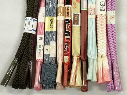 平和屋着物●和装小物　帯締め10本セット　高麗組　大和組　草木染　鈴乃屋扱い　逸品　未使用　CABK5099qe