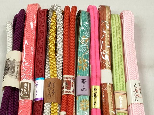 平和屋着物●和装小物　帯締め10本セット　礼装用　高麗組　大和組　オパール糸　金銀糸　逸品　未使用　CABK5100qe