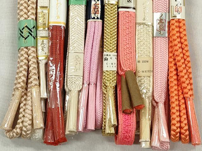 平和屋着物●和装小物　帯締め10本セット　礼装用　高麗組　奈良組　金糸　逸品　未使用　CABK5103qe