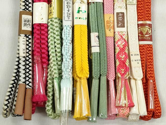平和屋着物●和装小物　帯締め10本セット　唐組　御岳組　大和組　金銀糸　逸品　未使用　CABK5108qe