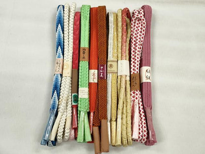 平和屋着物●和装小物　帯締め10本セット　礼装用　冠組　唐組　金銀糸　さが美扱い　高島屋扱い　逸品　未使用　CABK5110qe