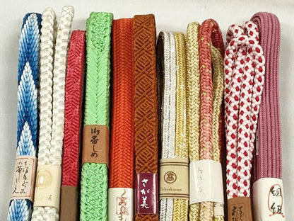 平和屋着物●和装小物　帯締め10本セット　礼装用　冠組　唐組　金銀糸　さが美扱い　高島屋扱い　逸品　未使用　CABK5110qe