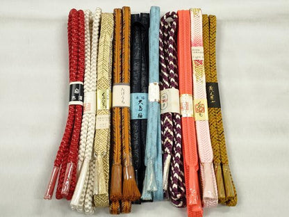 平和屋着物●和装小物　帯締め10本セット　礼装用　冠組　大和組　大島紬　金銀糸　逸品　未使用　CABK5112qe