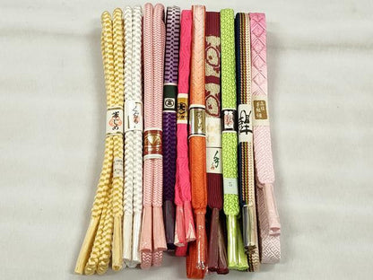 平和屋着物●和装小物　帯締め10本セット　高麗組　大和組　金糸　高島屋扱い　逸品　未使用　CABK5113qe