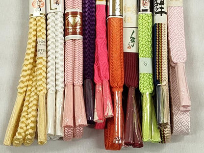平和屋着物●和装小物　帯締め10本セット　高麗組　大和組　金糸　高島屋扱い　逸品　未使用　CABK5113qe
