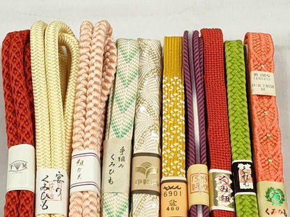 平和屋着物●和装小物　帯締め10本セット　礼装用　高麗組　唐組　笹浪組　金糸　逸品　未使用　CABK5116qe