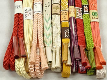 平和屋着物●和装小物　帯締め10本セット　礼装用　高麗組　唐組　笹浪組　金糸　逸品　未使用　CABK5116qe