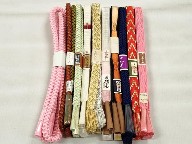 平和屋着物●和装小物　帯締め10本セット　礼装用　大和組　金銀糸　さが美扱い　逸品　未使用　CABK5117qe