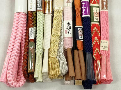 平和屋着物●和装小物　帯締め10本セット　礼装用　大和組　金銀糸　さが美扱い　逸品　未使用　CABK5117qe