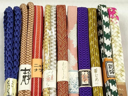 平和屋着物●和装小物　帯締め10本セット　礼装用　高麗組　大和組　金銀糸　逸品　未使用　CABK5118qe
