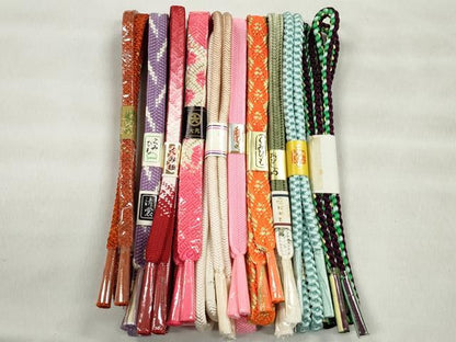 平和屋着物●和装小物　帯締め10本セット　笹浪組　唐組　奈良組　金糸　大丸扱い　逸品　未使用　CABK5121qe