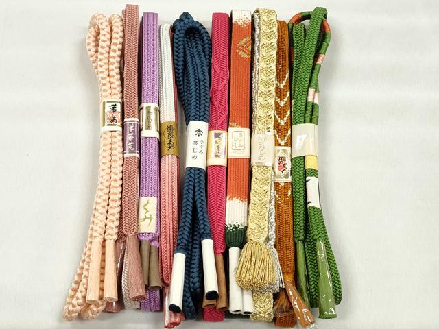 平和屋着物●和装小物　帯締め10本セット　礼装用　高麗組　笹浪組　角八つ組　金銀糸　逸品　未使用　CABK5122qe