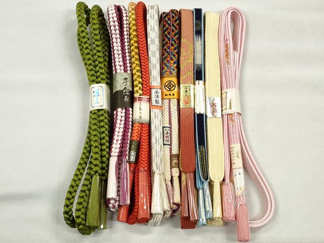 平和屋着物●和装小物　帯締め10本セット　西陣　礼装用　高麗組　金銀糸　松坂屋扱い　逸品　未使用　CABK5124qe