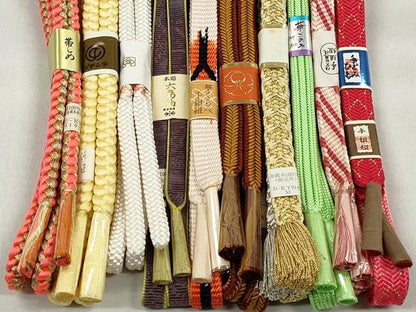 平和屋着物●和装小物　帯締め10本セット　礼装用　冠組　鎌倉組　大島紬　金銀糸　逸品　未使用　CABK5127qe