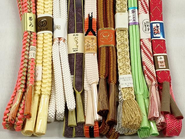 平和屋着物●和装小物　帯締め10本セット　礼装用　冠組　鎌倉組　大島紬　金銀糸　逸品　未使用　CABK5127qe