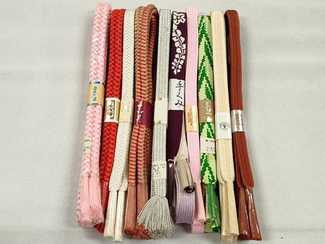平和屋着物●和装小物　帯締め10本セット　礼装用　高麗組　金銀糸　さが美扱い　逸品　未使用　CABK5133qe