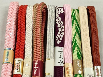 平和屋着物●和装小物　帯締め10本セット　礼装用　高麗組　金銀糸　さが美扱い　逸品　未使用　CABK5133qe