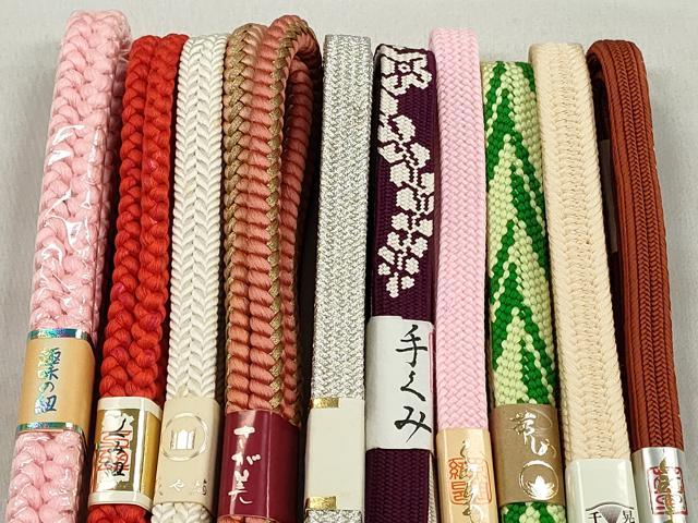 平和屋着物●和装小物　帯締め10本セット　礼装用　高麗組　金銀糸　さが美扱い　逸品　未使用　CABK5133qe
