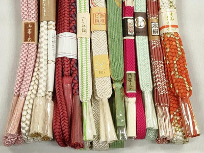 平和屋着物●和装小物　帯締め10本セット　礼装用　高麗組　唐組　角八つ組　めいくやまと　金糸　逸品　未使用　CABK5134qe