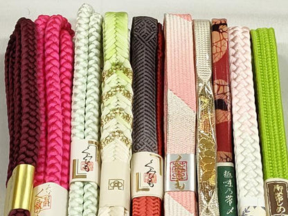 平和屋着物●和装小物　帯締め10本セット　佐賀錦　高麗組　笹浪組　大和組　金糸　逸品　未使用　CABK5140qe