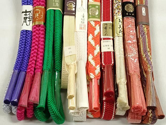 平和屋着物●和装小物　帯締め10本セット　礼装用　高麗組　唐組　平源氏組　奈良組　金糸　長尺　東急百貨店扱い　逸品　未使用CABK5141qe