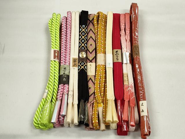 平和屋着物●和装小物　帯締め10本セット　御岳組　笹浪組　大和組　金糸　逸品　未使用　CABK5144qe