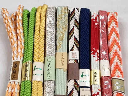 平和屋着物●和装小物　帯締め10本セット　高麗組　笹浪組　鴨川組　礼装用　金銀糸　逸品　未使用　CABK5145qe