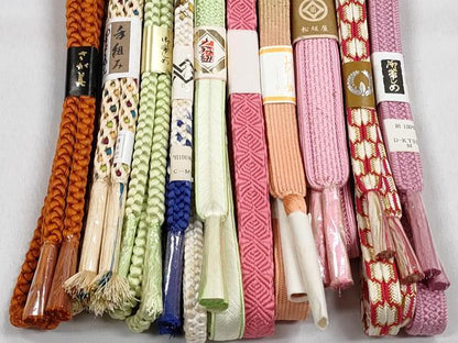 平和屋着物●和装小物　帯締め10本セット　高麗組　唐組　大和組　金糸　松坂屋扱い　逸品　未使用　CABK5146qe