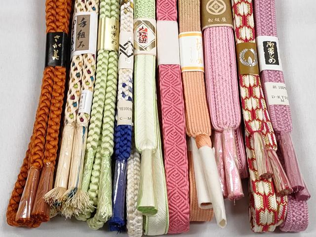 平和屋着物●和装小物　帯締め10本セット　高麗組　唐組　大和組　金糸　松坂屋扱い　逸品　未使用　CABK5146qe