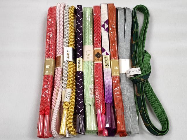 平和屋着物●和装小物　帯締め10本セット　冠組　大和組　礼装用　金銀糸　逸品　未使用　CABK5147qe