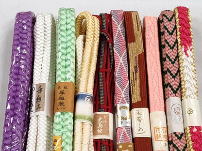 平和屋着物●和装小物　帯締め10本セット　高麗組　唐組　鴨川組　大島紬　金糸　逸品　未使用　CABK5150qe