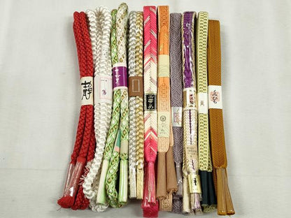 平和屋着物●和装小物　帯締め10本セット　高麗組　唐組　大和組　礼装用　金銀糸　さが美扱い　逸品　未使用　CABK5152qe