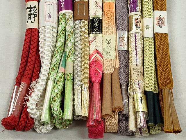 平和屋着物●和装小物　帯締め10本セット　高麗組　唐組　大和組　礼装用　金銀糸　さが美扱い　逸品　未使用　CABK5152qe