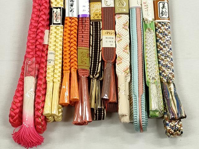 平和屋着物●和装小物　帯締め10本セット　高麗組　唐組　大和組　鎌倉組　金銀糸　逸品　未使用　CABK5157qe