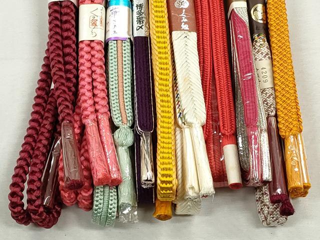 平和屋着物●和装小物　帯締め10本セット　冠組　大和組　鎌倉組　銀糸　逸品　未使用　CABK5158qe