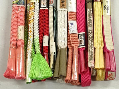 平和屋着物●和装小物　帯締め10本セット　笹浪組　平源氏組　礼装用　金銀糸　松坂屋扱い　逸品　未使用　CABK5160qe