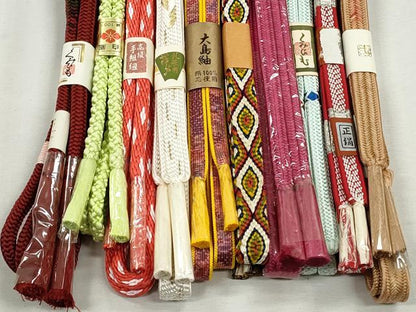 平和屋着物●和装小物　帯締め10本セット　冠組　唐組　大島紬　礼装用　金銀糸　逸品　未使用　CABK5163qe