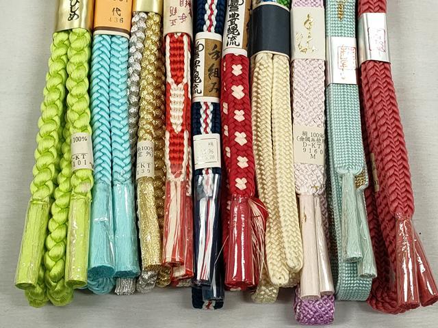 平和屋着物●和装小物　帯締め10本セット　御岳組　鎌倉組　角八つ組　礼装用　金銀糸　逸品　未使用　CABK5169qe