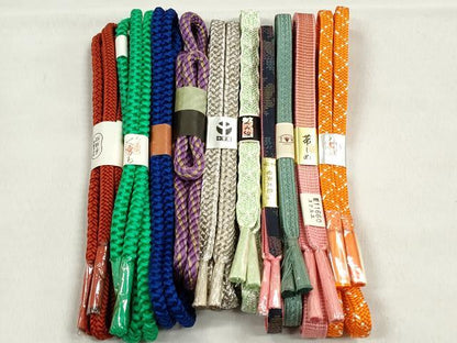 平和屋着物●和装小物　帯締め10本セット　唐織　大島紬　礼装用　金銀糸　逸品　未使用　CABK5173qe