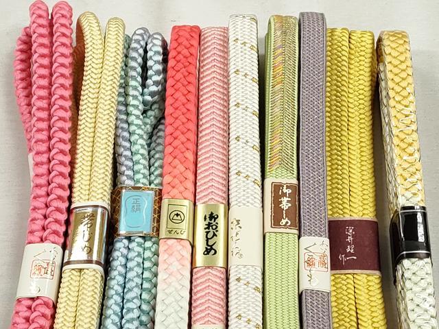 平和屋着物●和装小物　帯締め10本セット　高麗組　礼装用　金糸　大丸扱い　逸品　未使用　CABK5175qe