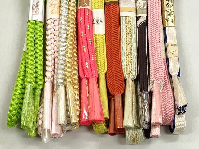平和屋着物●和装小物　帯締め10本セット　高麗組　笹浪組　大島紬　礼装用　金銀糸　逸品　未使用　CABK5180qe