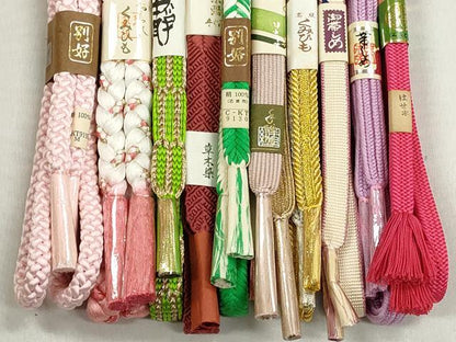 平和屋着物●和装小物　帯締め10本セット　高麗組　大和組　礼装用　金銀糸　逸品　未使用　CABK5182qe