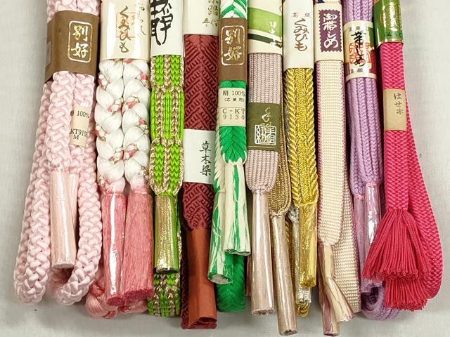 平和屋着物●和装小物　帯締め10本セット　高麗組　大和組　礼装用　金銀糸　逸品　未使用　CABK5182qe
