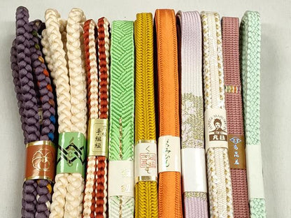平和屋着物●和装小物　帯締め10本セット　高麗組　大和組　丸源氏組　礼装用　金銀糸　逸品　未使用　CABK5188qe
