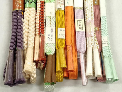 平和屋着物●和装小物　帯締め10本セット　高麗組　大和組　丸源氏組　礼装用　金銀糸　逸品　未使用　CABK5188qe