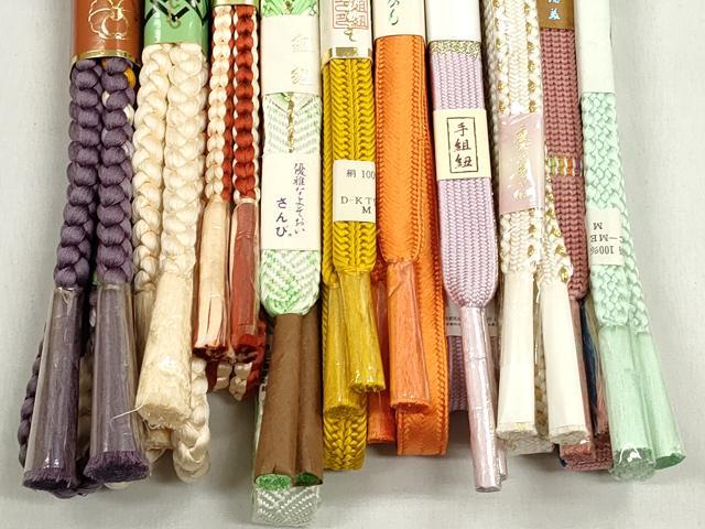 平和屋着物●和装小物　帯締め10本セット　高麗組　大和組　丸源氏組　礼装用　金銀糸　逸品　未使用　CABK5188qe