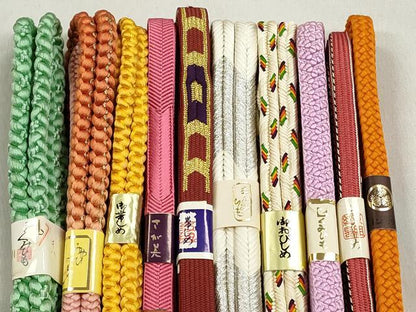 平和屋着物●和装小物　帯締め10本セット　高麗組　笹浪組　大和組　礼装用　金銀糸　逸品　未使用　CABK5189qe