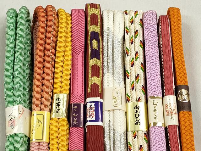 平和屋着物●和装小物　帯締め10本セット　高麗組　笹浪組　大和組　礼装用　金銀糸　逸品　未使用　CABK5189qe