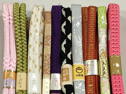 平和屋着物●和装小物　帯締め10本セット　佐賀錦　高麗組　唐組　礼装用　金銀糸　逸品　未使用　CABK5191qe