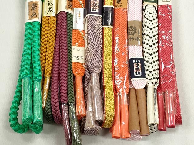 平和屋着物●和装小物　帯締め10本セット　笹浪組　角八つ組　礼装用　金糸　高島屋扱い　逸品　未使用　CABK5193qe